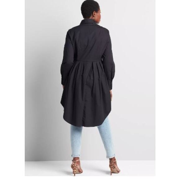 NWT LANE BRYANT Long Sleeve Long Sleeve Extreme Peplum Tunic size 24 - Picture 2 of 5